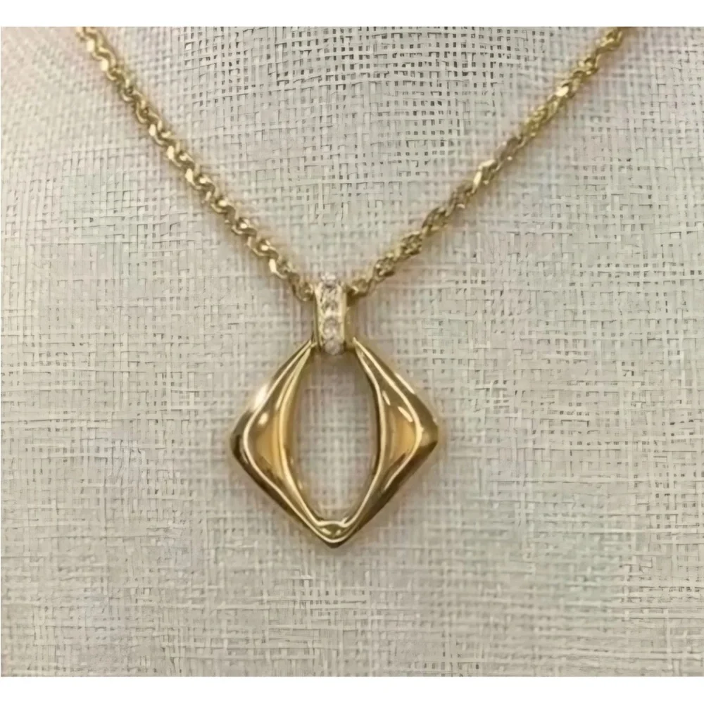 Yves Saint Laurent Gold Geometric Necklace - Picture 2 of 12